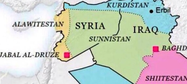 إحياء مشاريع الدولة الطائفية Syria-new-map